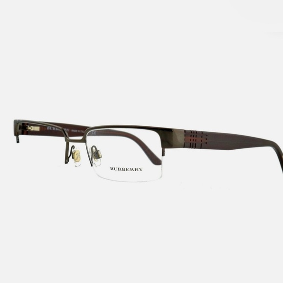 BURBERRY B1110 1031 53mm 18 140 Brown Half-Rim glasses Frames Italy - Picture 1 of 6